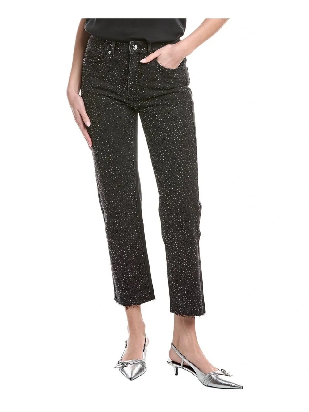 Baylor Cropped Crystal Jean size 26